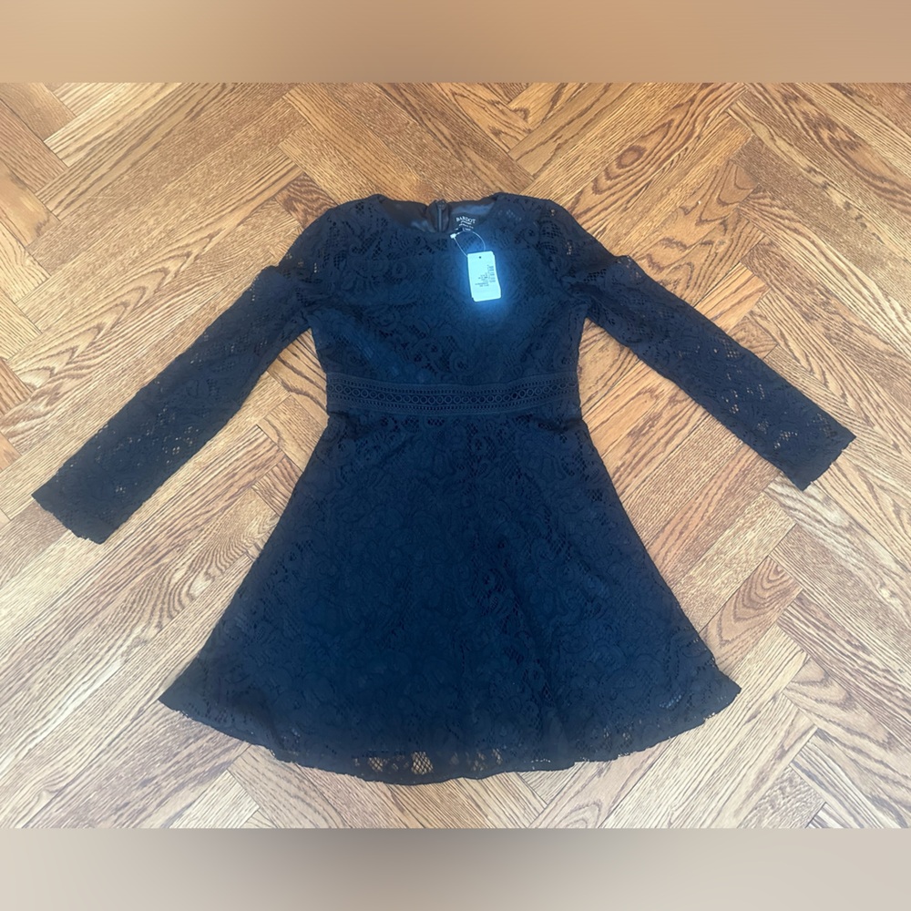 NWT Bardot Kids Black Lace Dress Size 12
